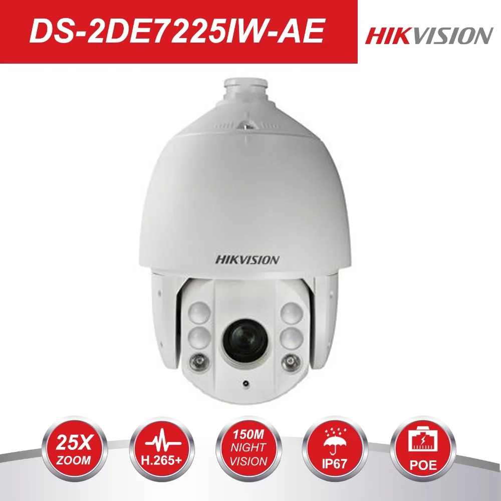 

Original PTZ IP Camera Outdoor DS-2DE7225IW-AE 2 Megapixel 25X Optical Zoom IR Speed Dome Camera H.265+ Auto Tracking Support
