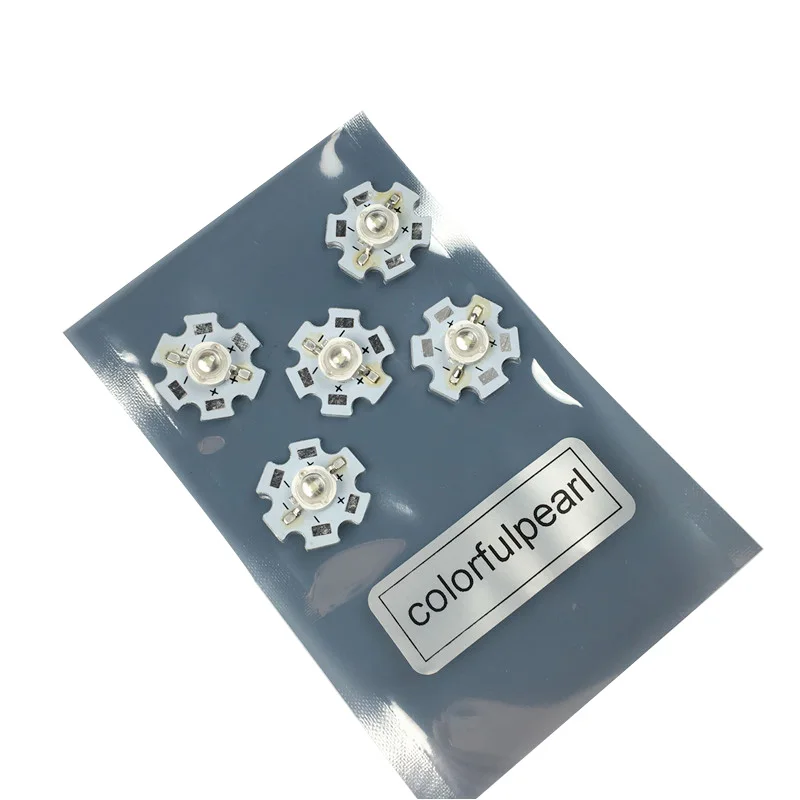 

5pcs 1W 3W High Power LED Light Emitter Yellowish green 540-550NM /W 20mm Star base