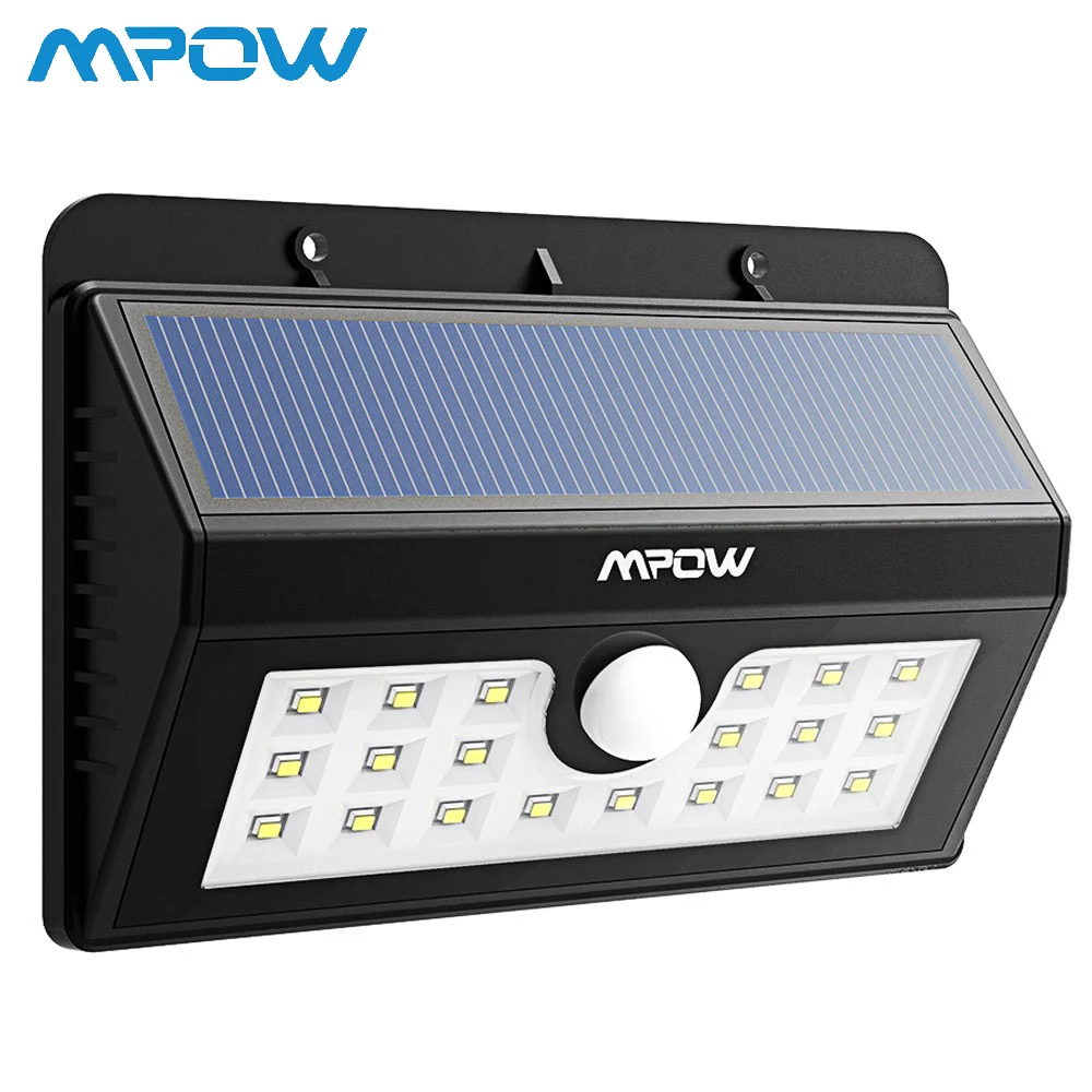 

20 LED Mpow Motion Sensor Solar Light Wall Lamp Three Intelligent Modes Weatherproof Security Light Outdoor Garden Luces Solares