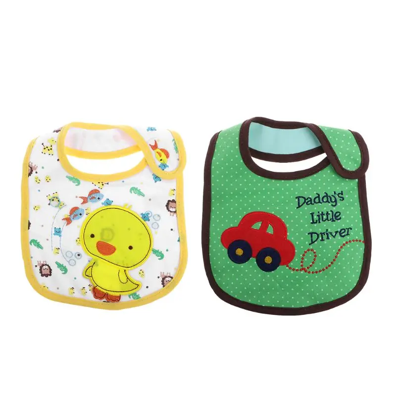 

Cute Cartoon Baby Waterproof Bib Kids Infant Lunch Apron Soft Saliva Towel Avoid Dirty Clothes Toddler Eating Accessory