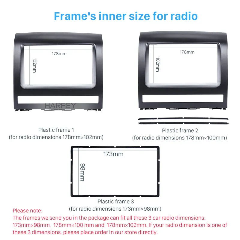 Harfey Двойной Дин Радио фасции отделка панели рамка Dash комплект для 2006 2007 2008 FIAT PERLA-2012 Fiat Albea Siena Palio