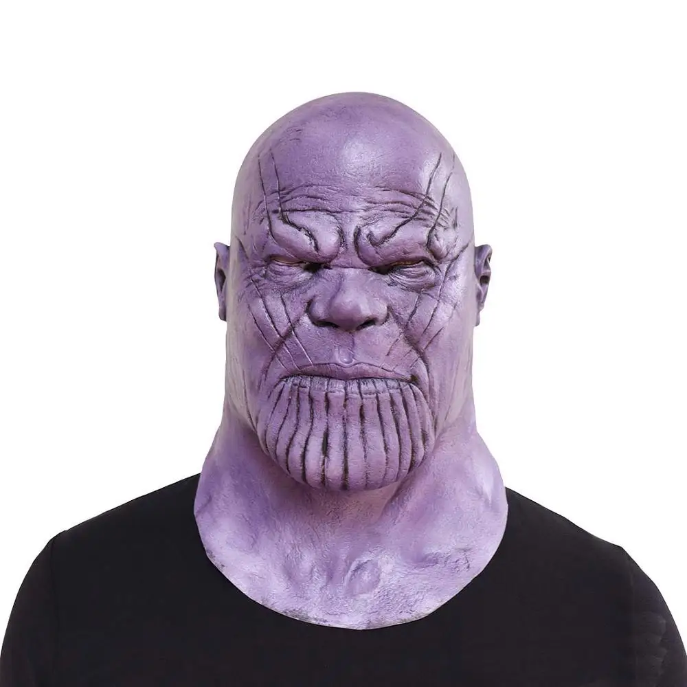 Gunag tou Thanos Делюкс маска Таноса Бесконечность рукавицы Мстители Бесконечность войны перчатки шлем Косплей танос маски вечеринка Хэллоуин коллекция реквизит - Цвет: Gunag tou Thanos