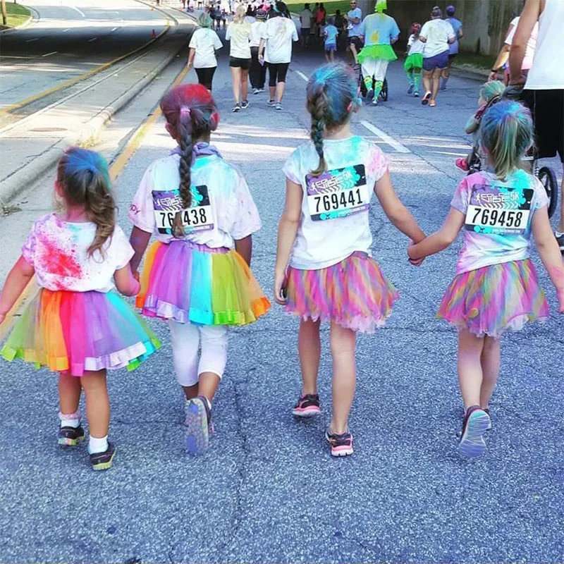 Rainbow Dress Children Girls Clothes Tutu Dresses for Kids Party Colorful Tulle Child Halloween Christmas Costume Acting Dancing (8)