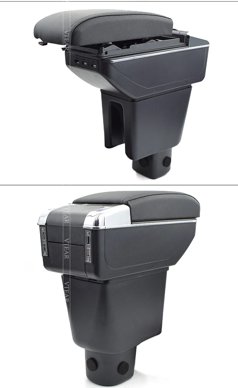 Vtear для Honda BRV автомобильный подлокотник коробка кожаный подлокотник для автомобиля-Стайлинг центральная консоль поворотное украшение usb автомобильные аксессуары
