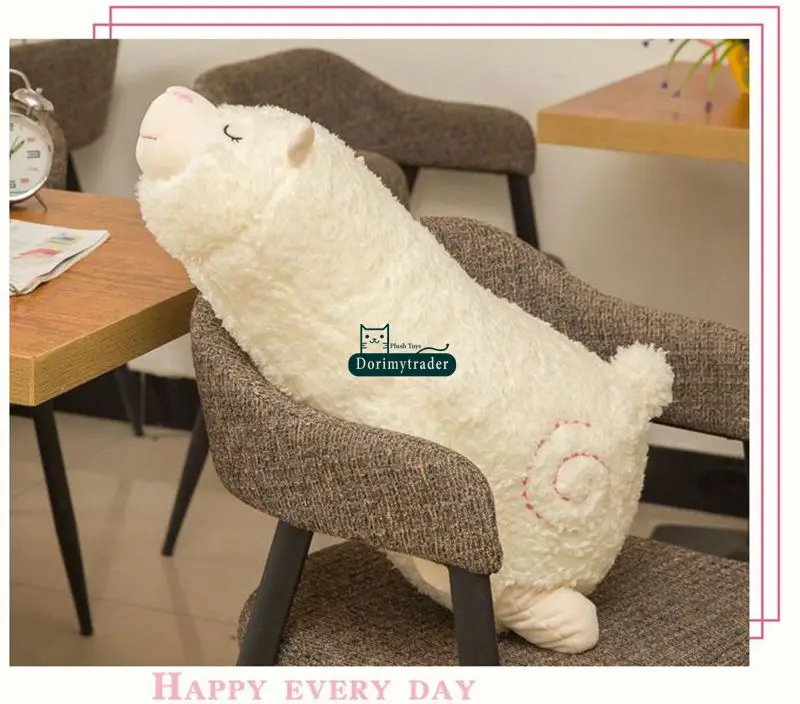 Dorimytrader Hot New 70cm Giant Soft Cartoon Alpaca Plush Pillow 28'' Big Stuffed Animal Sheep Toy Sleeping Pillow Lover Gift DY61581 (8)