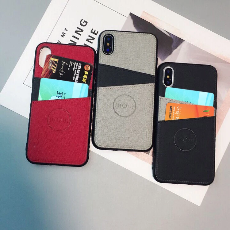 

New Fabric Cloth Vehicle For Samsung Galaxy S8 S8 Plus Credit Card Wallet Case for Samsung S9 Plus Card Slots Hard Cover Fundas