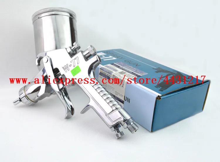 Япония HVLP ручной W-77 пистолет-распылитель ручка Краски пистолет 400 мл 2,0/2,5/3,0 мм Укороченное пальто пистолет мебель Краски ing Краски пистолет