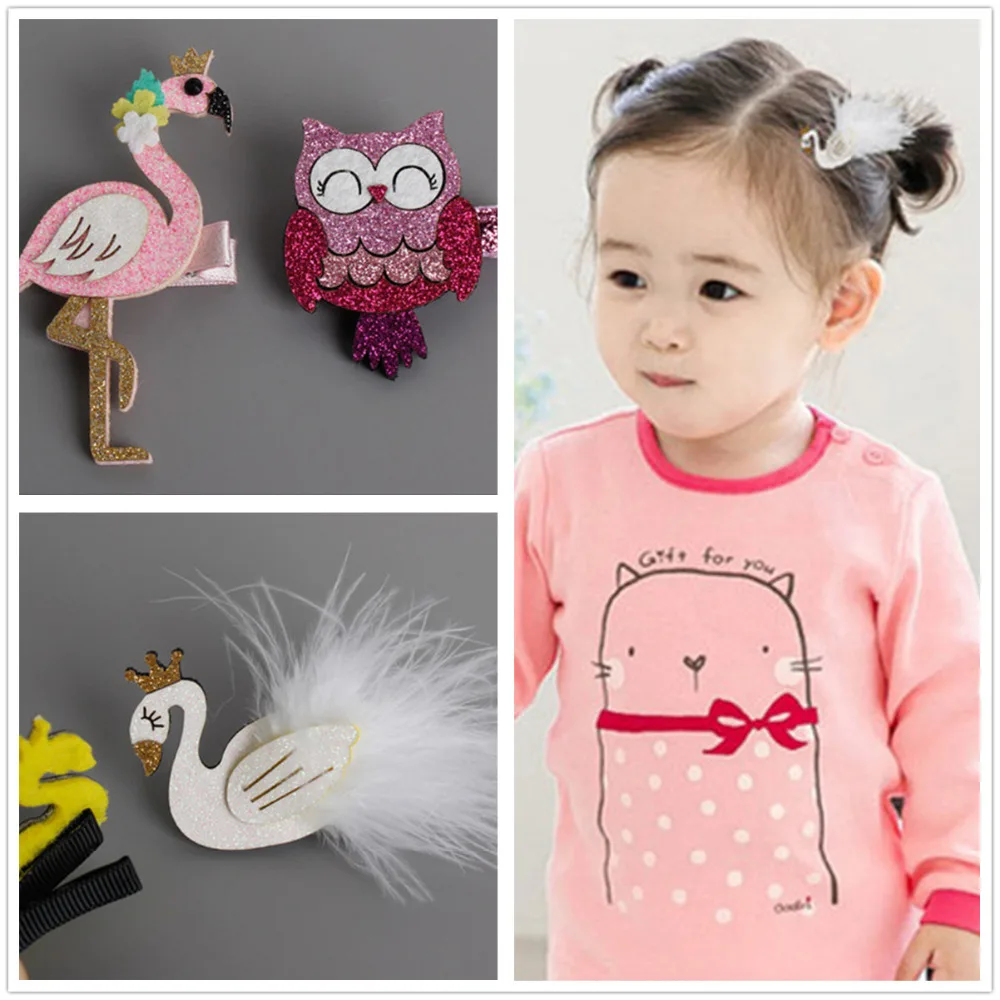 

girl cartoon owl hair clip pin bow hair barrettes claw headwear hairgrip accessories for hair ornaments headdress headdress