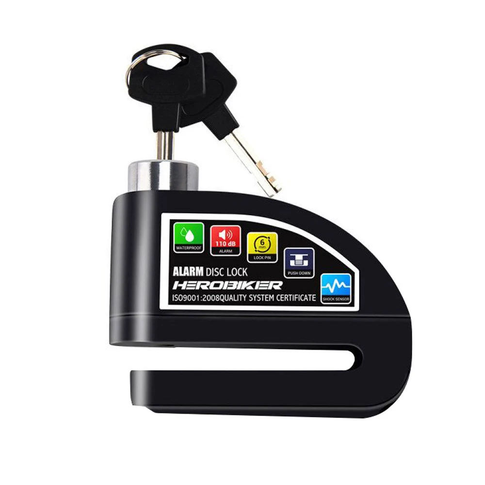 

New Waterproof Anti-theft Motorcycle Lock Disc Brack Security Alarm System for Bike Scooter Super Lock Cylinder Easy to Use