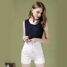 Новое поступление женские Весна-осень Высокая талия большие размеры ремни джинсовые шорты женские модные джинсовые шорты