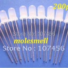 200 шт. 5 мм белый рассеянный высокой Мощность яркий круглый светодиодных лампочки 5 мм молочно-белый светодиодный матовый белый светодиод