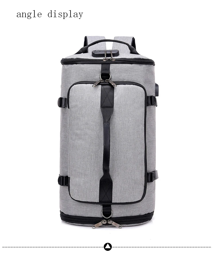Мужской рюкзак большой емкости для путешествий мужской рюкзак отделение для обуви многофункциональная Мужская Сумка водонепроницаемая