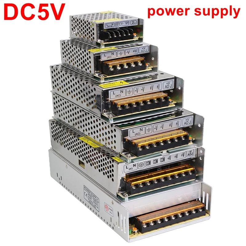 

DC 5V Switching Power Supply 2A 4A 6A 10A 20A 40A 60A 70A 80A AC 110V 220V To DC5V transformer adapter For Led Strip Lights