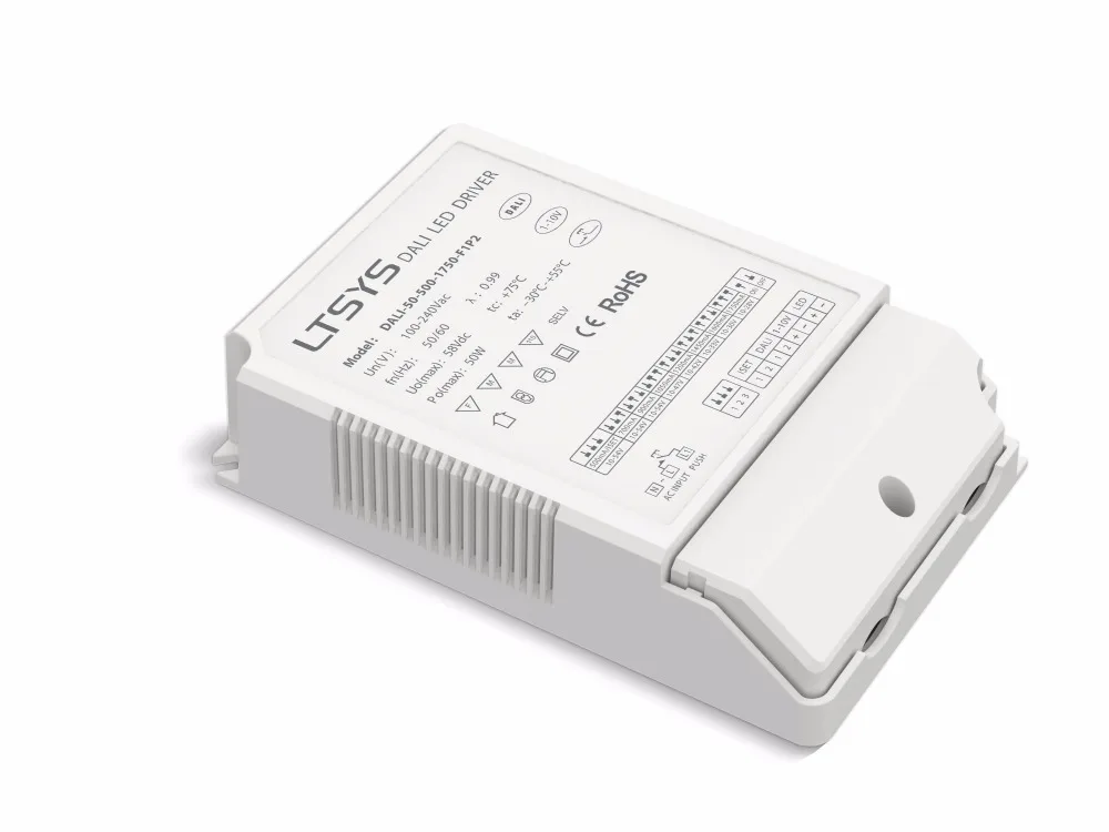 

DALI-50-500-1750-F1P2; constant current DALI Dimming Driver;100-240Vac input; 500-1750mA/5-50W output