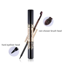 Music Flower 2 в 1 карандаш-подводка для глаз черная жидкая подводка для глаз карандаш+ тонировка бровей гелеобразное тональное средство для бровей, крем, дождь Душевая насадка для зубных щеток