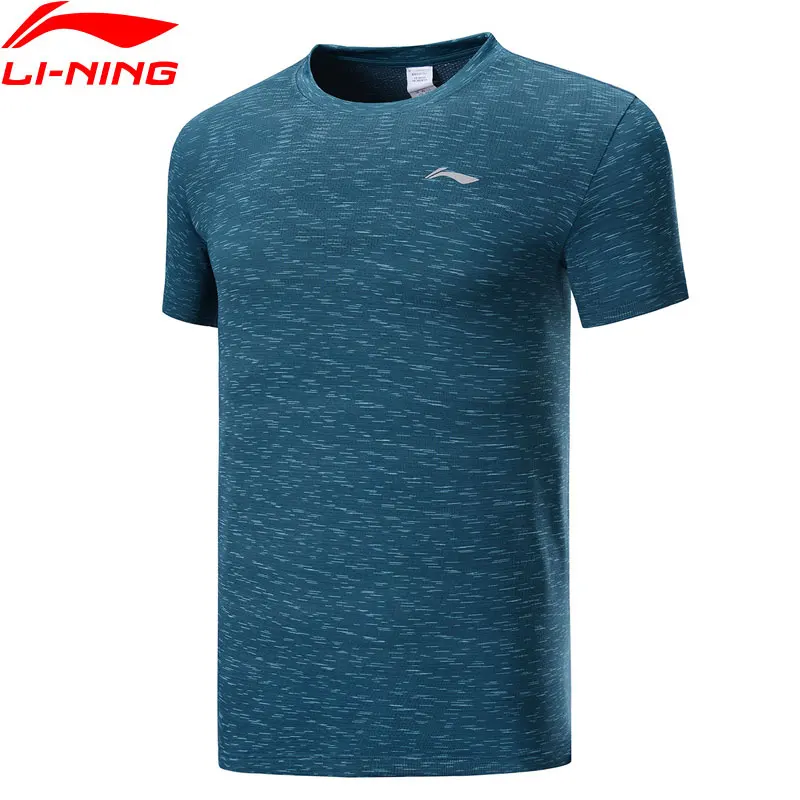 

Li-Ning Men Running Series Short Sleeve T-shirts Regular Fit Nylon Polyester LiNing Sports Mesh Breathable Tees ATSP125 CAMJ19