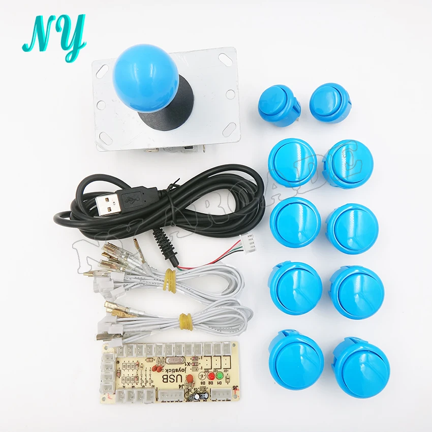 

DIY arcade Kit Zero Delay Arcade Game USB Encoder PC Joystick 24mm/30mm push button for Mame Jamma