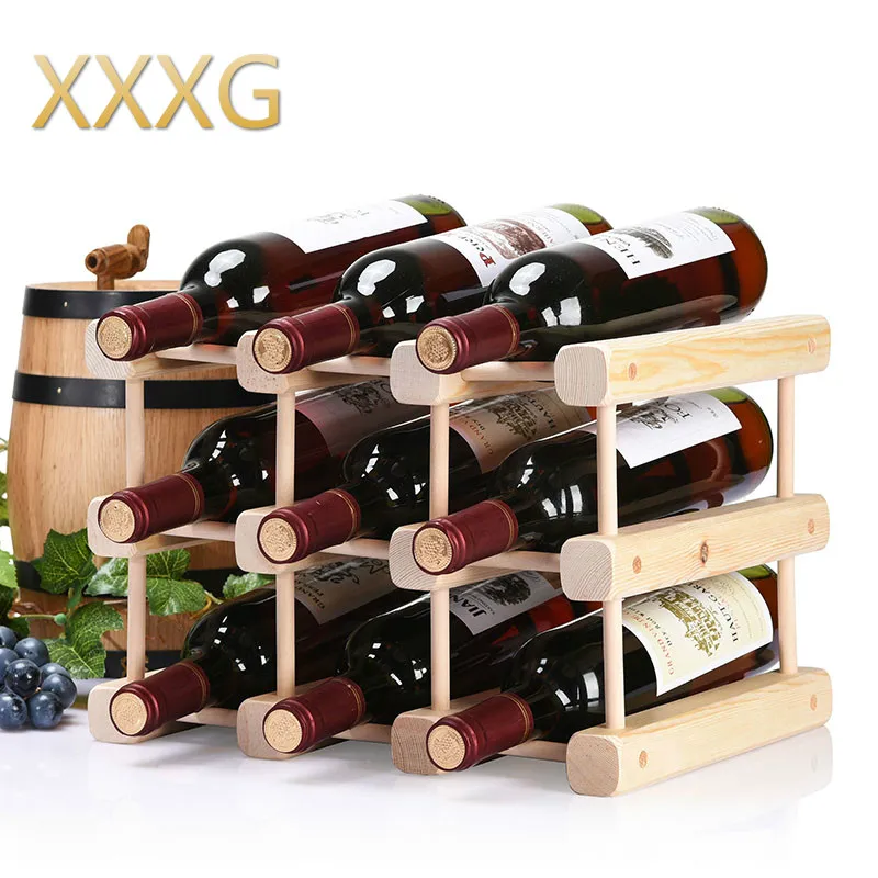 

XXXG//whisky bar solid diy wood wine rack frame decoration display assembly Wine creative home minimalist Beer bottle Wine shelf