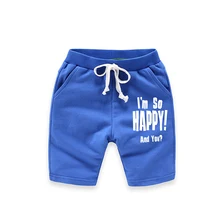 Новая мода с буквенным принтом детские штаны детские шорты для мальчиков, летние штаны с Повседневное Пляжные шорты Одежда для мальчиков на возраст от 12 мес. до 8 лет
