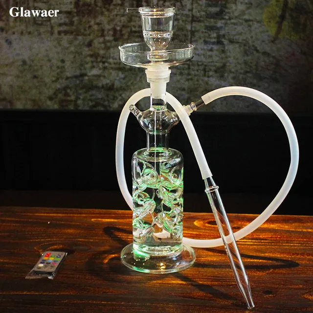 Glawaer a set of HOOKAHS cute glass shisha with silicone hose bowl big