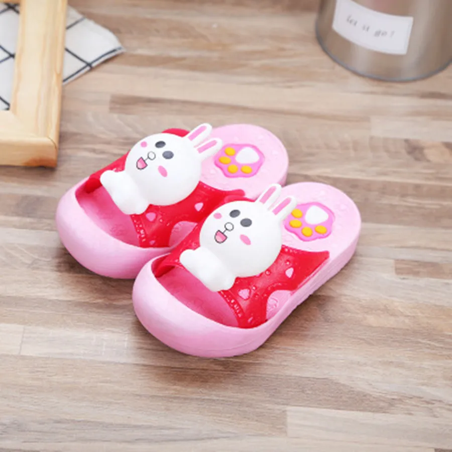 FAYUEKEY/домашние летние тапочки для девочек и мальчиков; милые детские тапочки с рисунком кота, медведя, обезьяны; детская обувь унисекс - Цвет: model 3