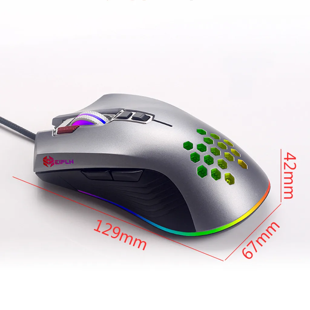 M908 12400 точек/дюйм ударная игровая мышь 19 программируемых кнопок RGB LED Лазерная