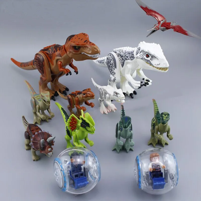 79151 77001 Jurrassic Dinosaur Tyrannosaurus Building font b Blocks b font Dinosaur Action Figure Bricks font