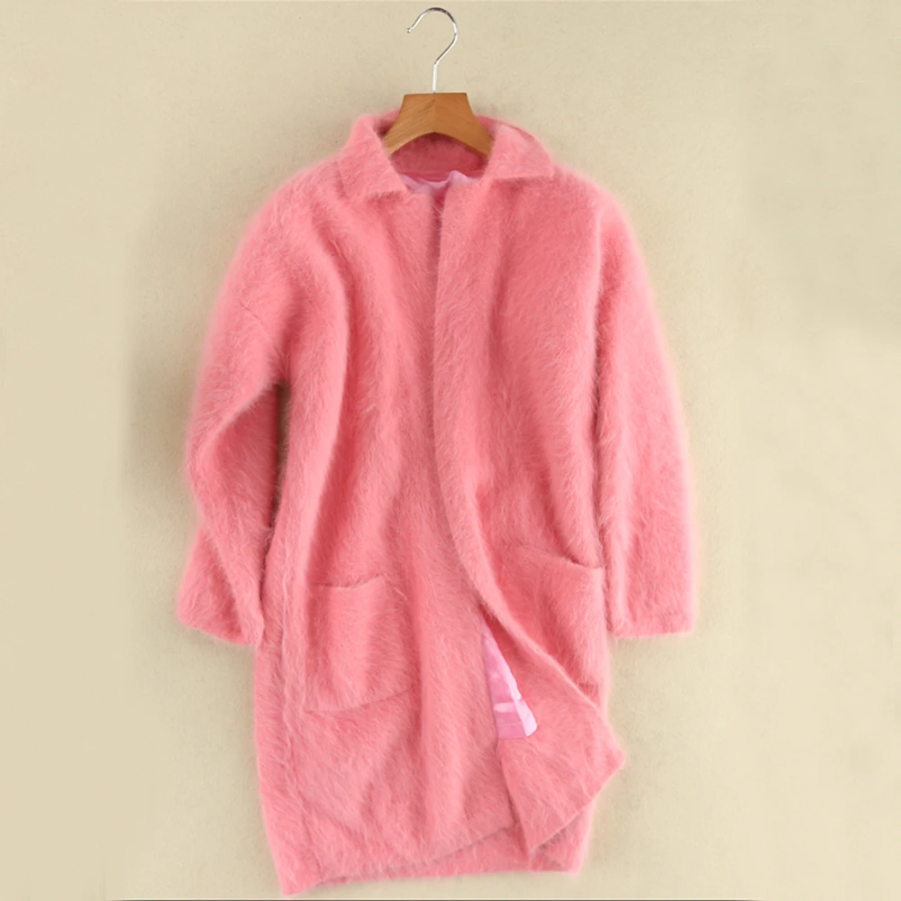 

long shrugs for women jacket women clothes 2019 New Mink Cashmere Sweater Natural Cashmere Cardigans with lining wsr641