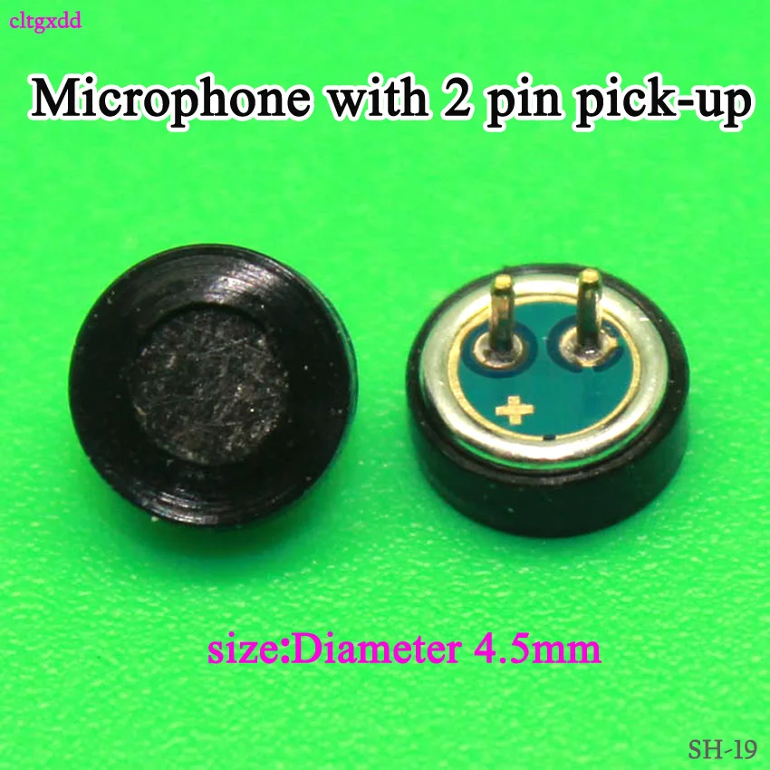 cltgxdd 5 PCS/LOT Microphone Electret Microphone with 2 pin pick upin