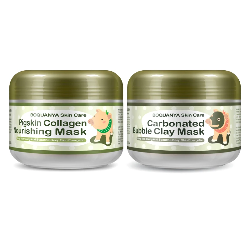 

2PCS/Lot BIOAQUA Carbonated Bubble Clay Mask Pigskin Collagen Nourishing Mask Blackhead Remove Clean face Dirt Moisturizing Skin