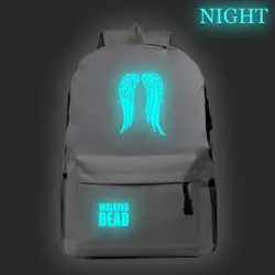 Ходячие мертвецы Студенты Рюкзак Школьные сумки на молнии ночь световой Книга сумка на заказ добавить игры Логотип обувь для девочек