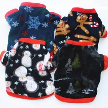 Christmas Pet Dog Clothes Coat Winter Snowman Snowflakes Pet Costume Small Cat Puppy Clothes French Bulldog roupa cachorro
