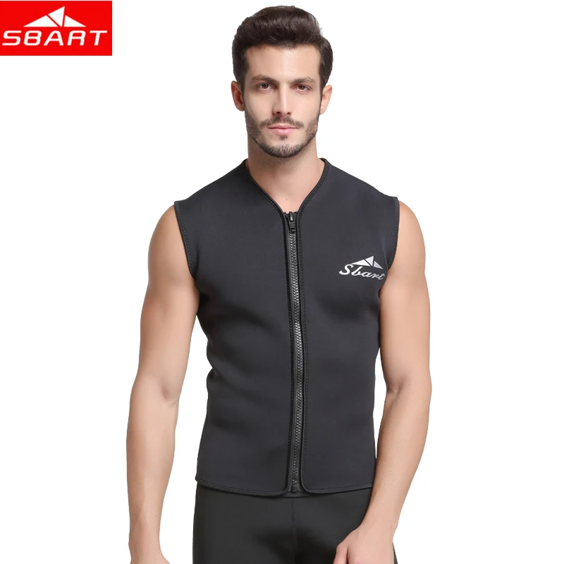 SBART 5MM Neoprene Wetsuit Vest Men's Top Jacket Sleeveless Sunscreen