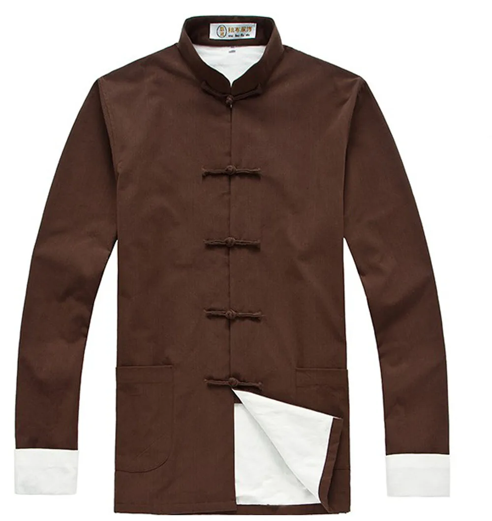 Buy Men Kung Fu Jacket Pure Cotton Tang Suit Long
