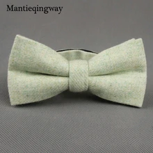Mantieqingway Модный деловой Пиджак Шерстяной бант для мужчин Gravata полосатый шерстяной мужской галстук-бабочка однотонный галстук-бабочка галстук