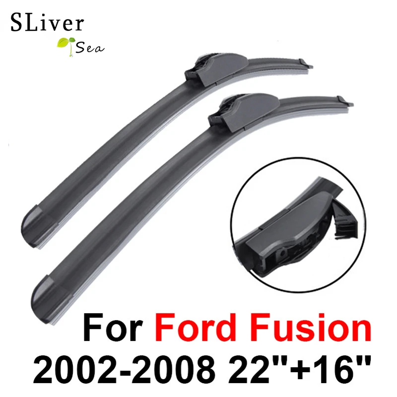 

SLIVERYSEA Wiper Blades For Ford Fusion 2002-2008 High Quality Iso9001 Natural Rubber Clean Front Windshield F03