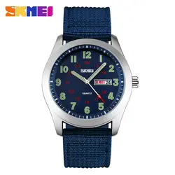 SKMEI спортивные часы для мужчин Элитный бренд нейлоновый ремешок для мужчин армия военная Униформа наручные часы мужской Кварцевые часы