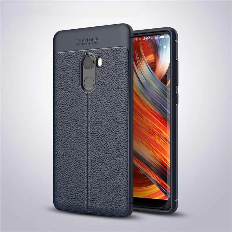 Mokoe mi модный противоударный мягкий чехол с рисунком личи 5,9" для Xiaomi mi Mix 2 Чехол для Xiaomi mi x2 чехол для телефона - Цвет: Blue