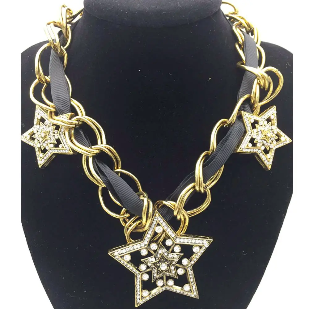 Cheap Price New Fashion Jewelry Vintage Luxury Necklace Women Five
