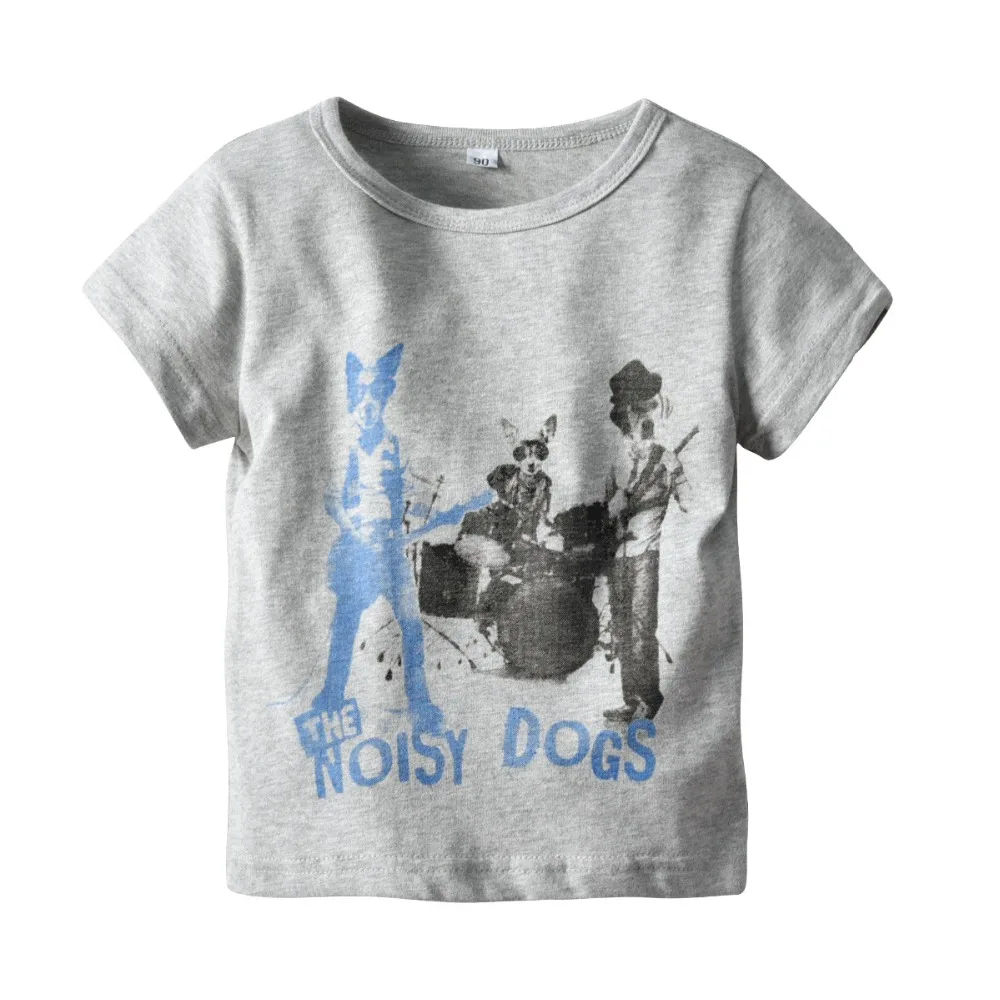 

2019 Casual Fashion Summer Toddler Baby Boys Cotton Style Short Sleeve O-Neck Print T-Shirts For 2-6 Year