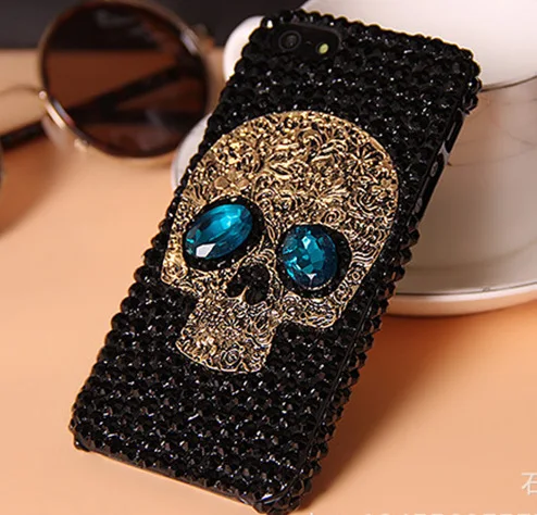 

Special Design Skull Weave Diamond Design PUNK Style Phone Case for iphone 6 6S 5C 7 Plus for Samsung s7 edge S6 Note 5 S8 Plus