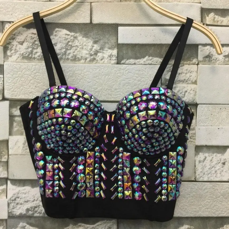 Женский бюстгальтер с жемчужинами и бриллиантами|crop top vest|top vestbralette women |