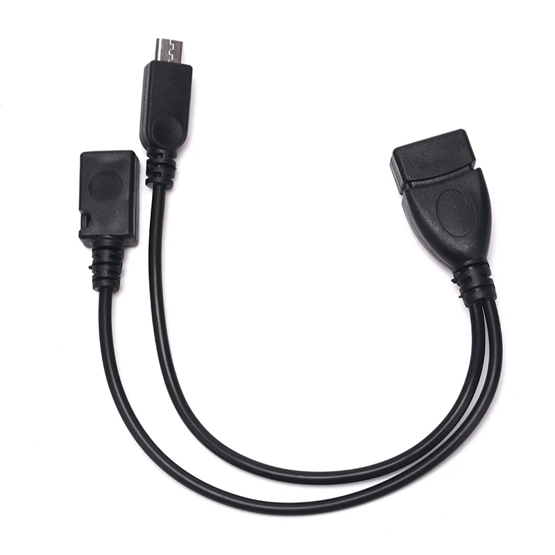 2 в 1 OTG Micro USB Host power Y Splitter USB адаптер для Micro 5 Pin женский и мужской кабель