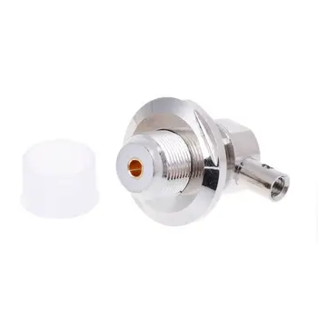 

SO239 UHF Female Right Angle RF Connector For RG58 RG142 LMR195 Coaxial Cable