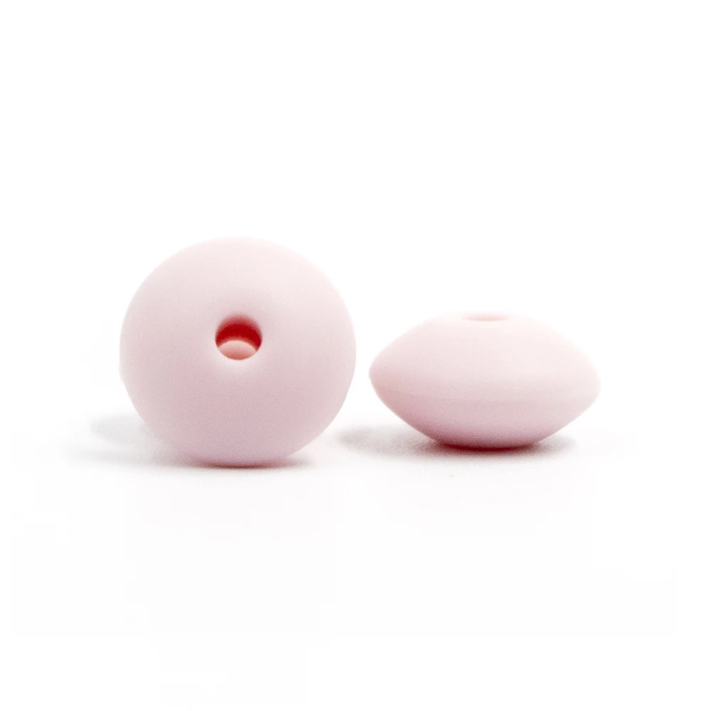 1000 шт Силиконовые Бусины в форме чечевицы 12 мм Жемчуг Силиконовые Зубные бусины BPA бесплатные Детские продукты DIY Детские Силиконовые для прорезывание зубов коралловые бусины - Цвет: Quartz Pink
