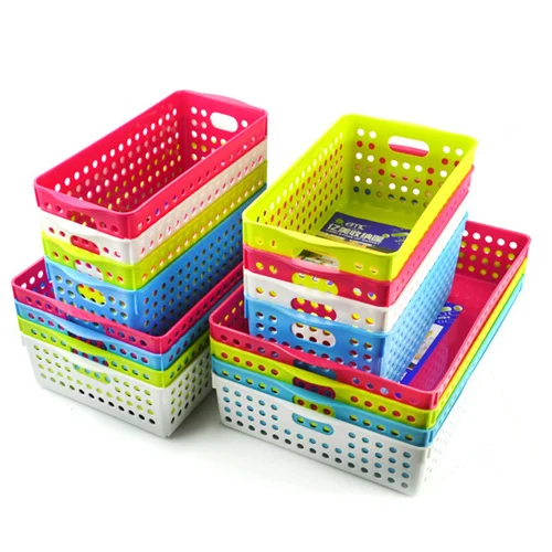  Storage basket Books/snacks/toys/cosmetics/kitchen condiments/sundriesmultifunctional bath plastic 