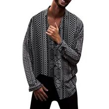 JAYCOSIN новые осенние мужские рубашки мешковатые пляжные рубашки с длинными рукавами и пуговицами, топы с воротником, блузка уличная camisas 9712