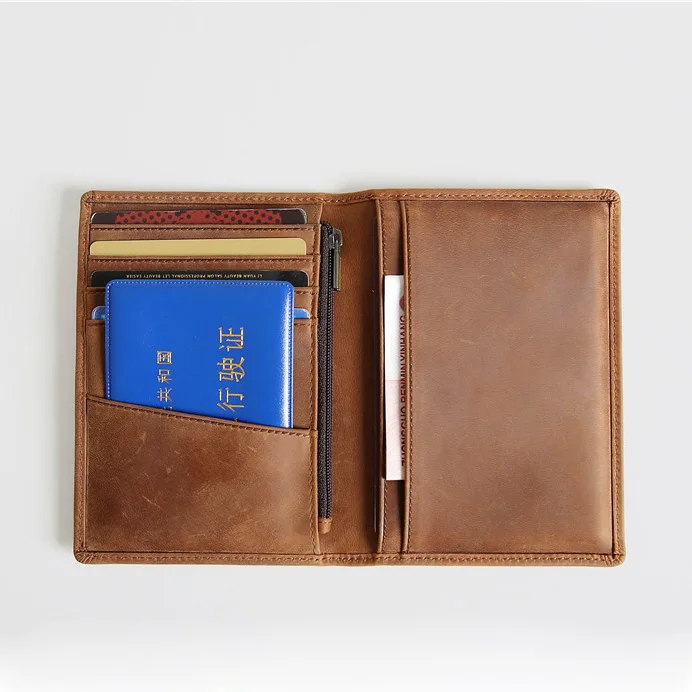 Buy Real Leather Men Passport Cover travel wallet