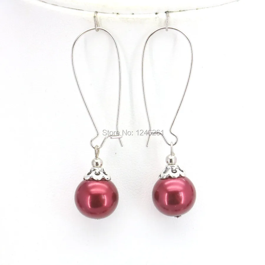 クリスマスのギフトの女の子 10 ミリメートルビーズイヤリングジュエリー作成デザイン女性のための Beaded Earrings Pearl Bead Earringsbeaded Earring Designs Aliexpress