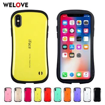 

For iphone XS Max cace iFace Class Smooth Glossy Lanyard hole PC TPU silicone Cute Back Cover Cases for iphone XR X 8 7 6S Plus